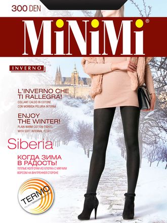 SIBERIA (колготки с начесом) размер 5(XL),черный