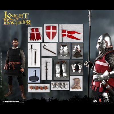Английский рыцарь-бакалавр Столетней  войны (KNIGHT OF BACHELOR) - Коллекционная ФИГУРКА 1/6 scale SERIES OF EMPIRES (DIE-CAST ALLOY) (SE067) - COOMODEL