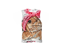 Майка 3D с полной запечаткой год Кролика №7