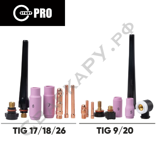 Горелка для TIG сварки Старт TIG-26 RF 360° SuperFlex 8м 180/130А газ