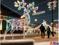 гирлянды, фигуры, консоли