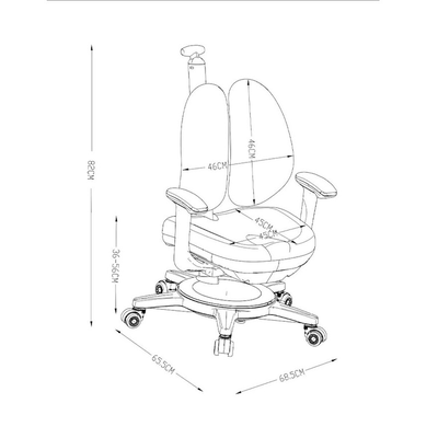 Детское ортопедическое кресло Diverso Grey FUNDESK