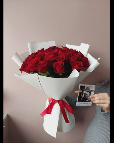 Тоскана 25 голландских роз 60см