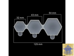 Силиконовая форма для леденцов «Мозаика 3 в 1»
