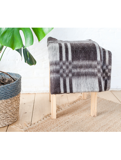 Одеяло полушерстяное клетка Детское