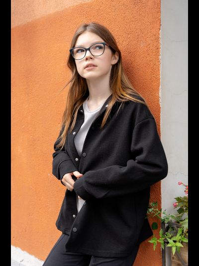 Теплая рубашка на кнопках