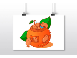 Плакат горизонтальный Капибара, Kapibara-san №18