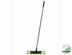 Швабра насадка плоская микрофибра 12*41см ручка 110см ,карм Рыжий кот 310474