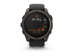 Умные часы Garmin Fenix 8 - 51 мм Solar, Sapphire титановый угольно-серый с DLC-покрытием и черным ремешком (010-02907-11)