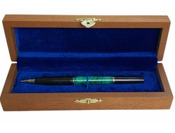 Подарочный набор с ручкой из малахита и долерита