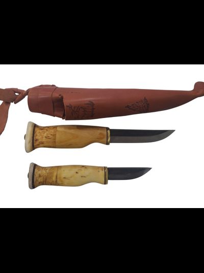 Классическая охотничья спарка из двух лапландских ножей Wood Jewel 23KVS