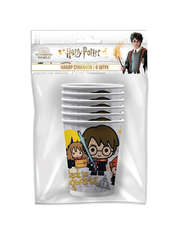 Набор стакан Гарри Поттер Чиби 250мл6шт