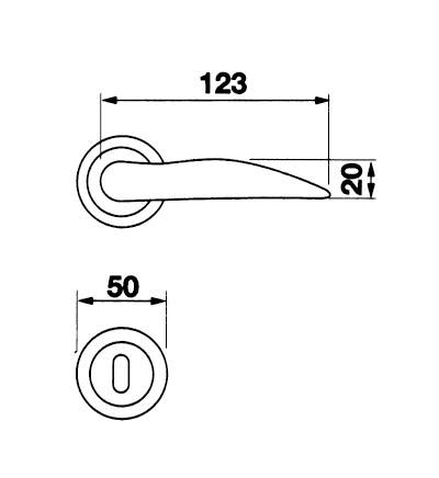 Дверные ручки Morelli Luxury DALI NIS/NIK Цвет - Матовый никель/никель