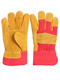 Перчатки утеплен спилковые комбин. мех акриловый желтый (тип "РЛ") уп. 60 пар