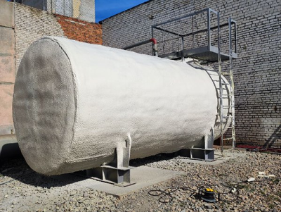 Теплоизоляция емкости, цистерны, резервуара, бака пенополиуретаном
