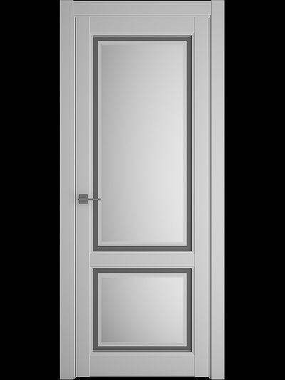 Межкомнатная дверь Афина 2 платина, покрытие винил