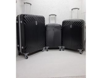 Комплект из 3х чемоданов Корона ABS S,M,L черный