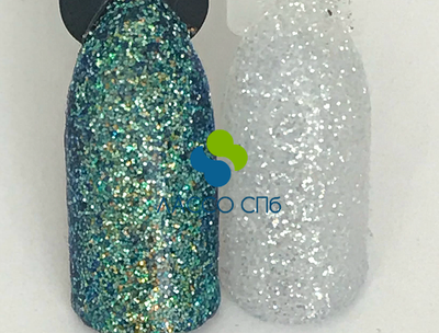 Иридисцентный глиттер блестки Ирис цветной Небесно Голубой 0,2 мм