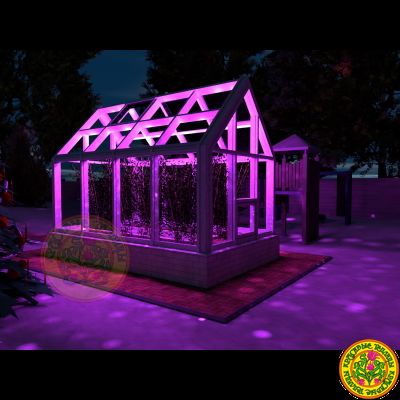 Зимняя теплица КАЙ в классическом английском стиле с двускатной крышей размером 2500 х 4000 мм