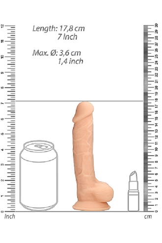 Фаллоимитатор Silicone Dildo With Balls - 17,8 см.