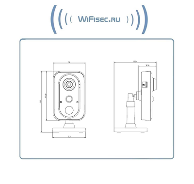 WiFi/LAN видеокамера с аудиоканалом с DVR. Full HD 1080, 2 Mp (4 мм.)