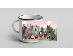 Кружка металлическая эмалированная стар против сил зла №1