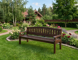 Деревянная парковая скамья