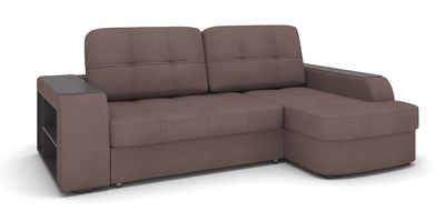 ДВУСПАЛЬНЫЙ РАСКЛАДНОЙ ПРУЖИННЫЙ УГЛОВОЙ ДИВАН-КРОВАТЬ БЕРЛИН, С РЕГУЛИРУЕМЫМИ ПОДУШКАМИ, МЕТАЛЛОСКЕЛЕТ, СО СПАЛЬНЫМ МЕСТОМ И МЕХАНИЗМОМ ДЕЛЬФИН, ШИРОКИЕ ПОДЛОКОТНИКИ С ДЕКОРОМ И СИСТЕМОЙ ХРАНЕНИЯ