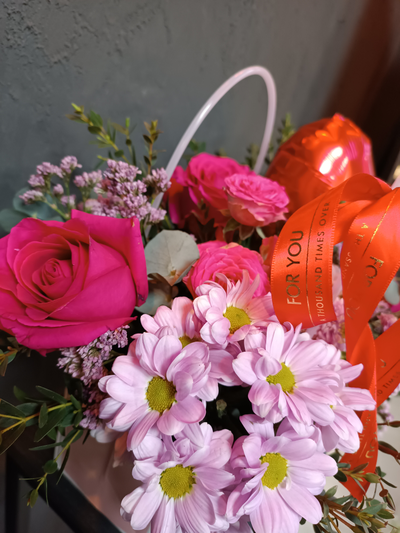 Сумочка "Цветы+сердце"