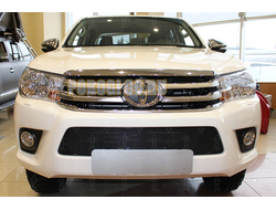 Защита радиатора Toyota Hilux 2015- black PREMIUM