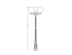 Садово-парковые светильники шар GLOBO L-3-08 (189см)