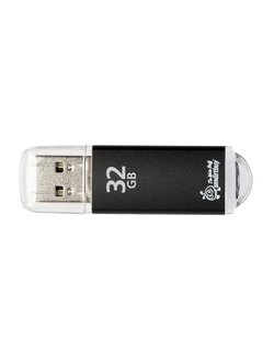 Флеш-память Smartbuy V-Cut, 32Gb, USB 2.0, черный, SB32GBVC-K