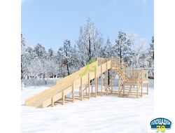 Зимняя горка "IgraGrad Snow Fox", скат 10 м (мод. 2) без окраски