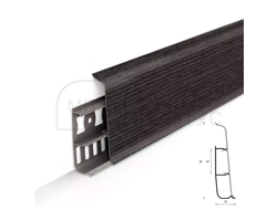 Плинтус ПВХ Идеал Деконика 85 мм. Каштан серый 352