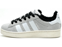 Кроссовки Adidas Campus 00s Grey White With Fur зимние