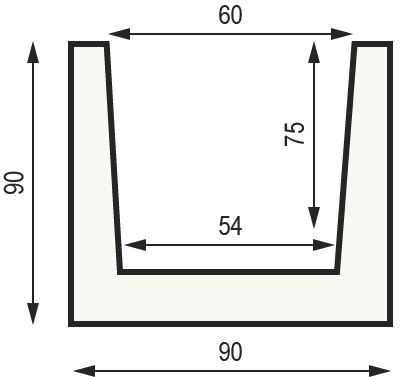 Декоративная балка из полиуретана Country Decor (WOOD LOOK) Б9 (90х90) светлый дуб