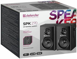 Акустическая система 2.0 DEFENDER SPK 270 черный, 10 Вт, питание от USB