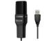 Микрофон игровой Marvo MIC-03 всенаправленный, на триподе, проводной 1,5 м, с встроенной звуковой картой, черный
