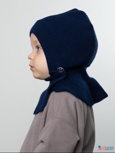 Шапка-шлем 24201-01 х/б подклад, темно-синий 42-44