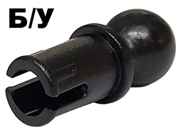 ! Б/У - Technic, Pin with Friction Ridges and Tow Ball with Round Pin Hole, Black (6628a / 4184169 / 6344752) - Б/У