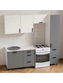 Кухни Эконом 1,5 метра с колонкой (1100х400)