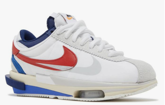 Nike Cortez Union x Sacai 4.0 White (Белые) сбоку