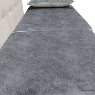 Кушетка Лилия, Серая/Слоновая кость Левая