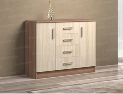 ЛДСП Комод К1000-2Д Ясень Шимо темный-светлый