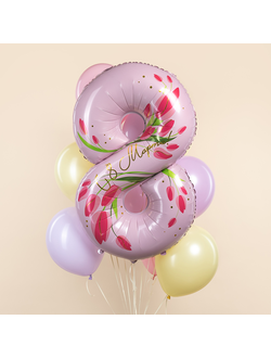 Фонтан из шаров Яркая восьмерка