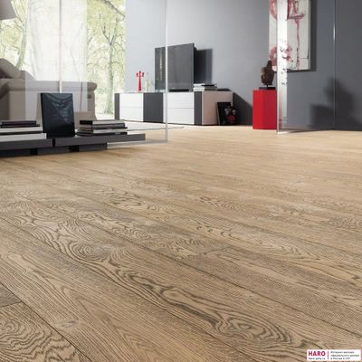 Паркетная доска Haro Дуб Табако Серый 530795 1-пол масло