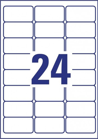 Этикетки А4 всепогодные MultiLabel, белый полиэстер, 64.6x33.8мм, 24шт/л, 20л, 22646338
