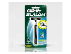 Жилетт Gillette Slalom бритвенный станок с 1 кассетой без подставки