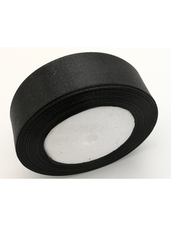 Лента атласная 25 мм, черный арт. 39