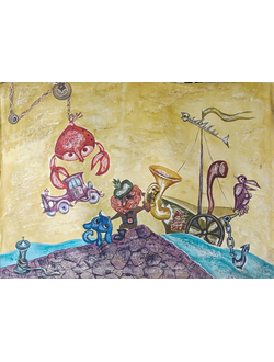 "Сказка" бумага акварель Филатов И.Г. 1960-е годы